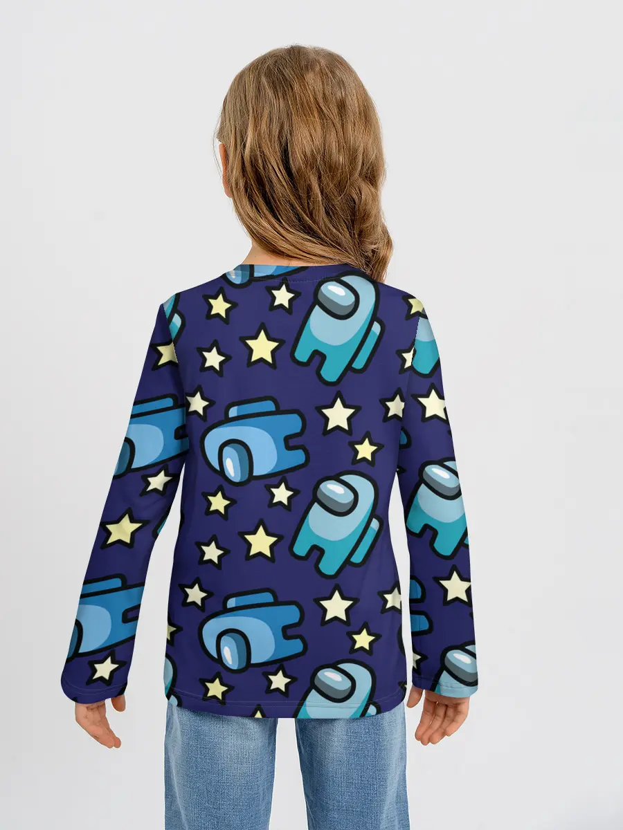 Детский лонгслив / Among Us | Звёзды