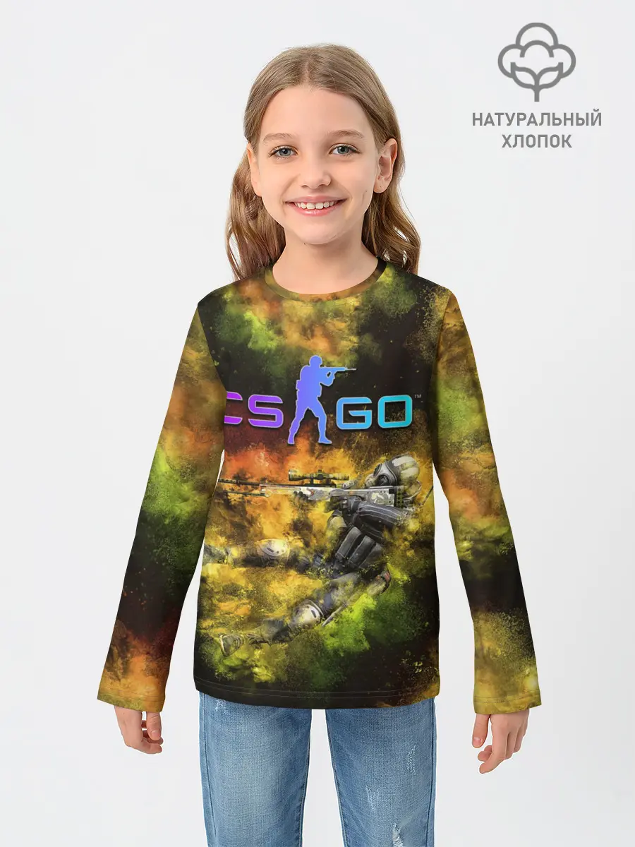 Детский лонгслив / CS GO Gold dust
