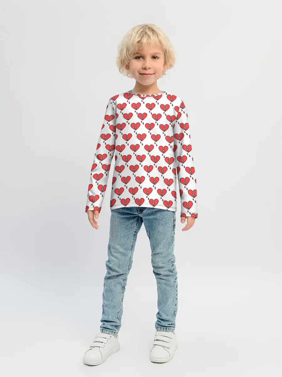 Детский лонгслив / Разбитое Сердце
