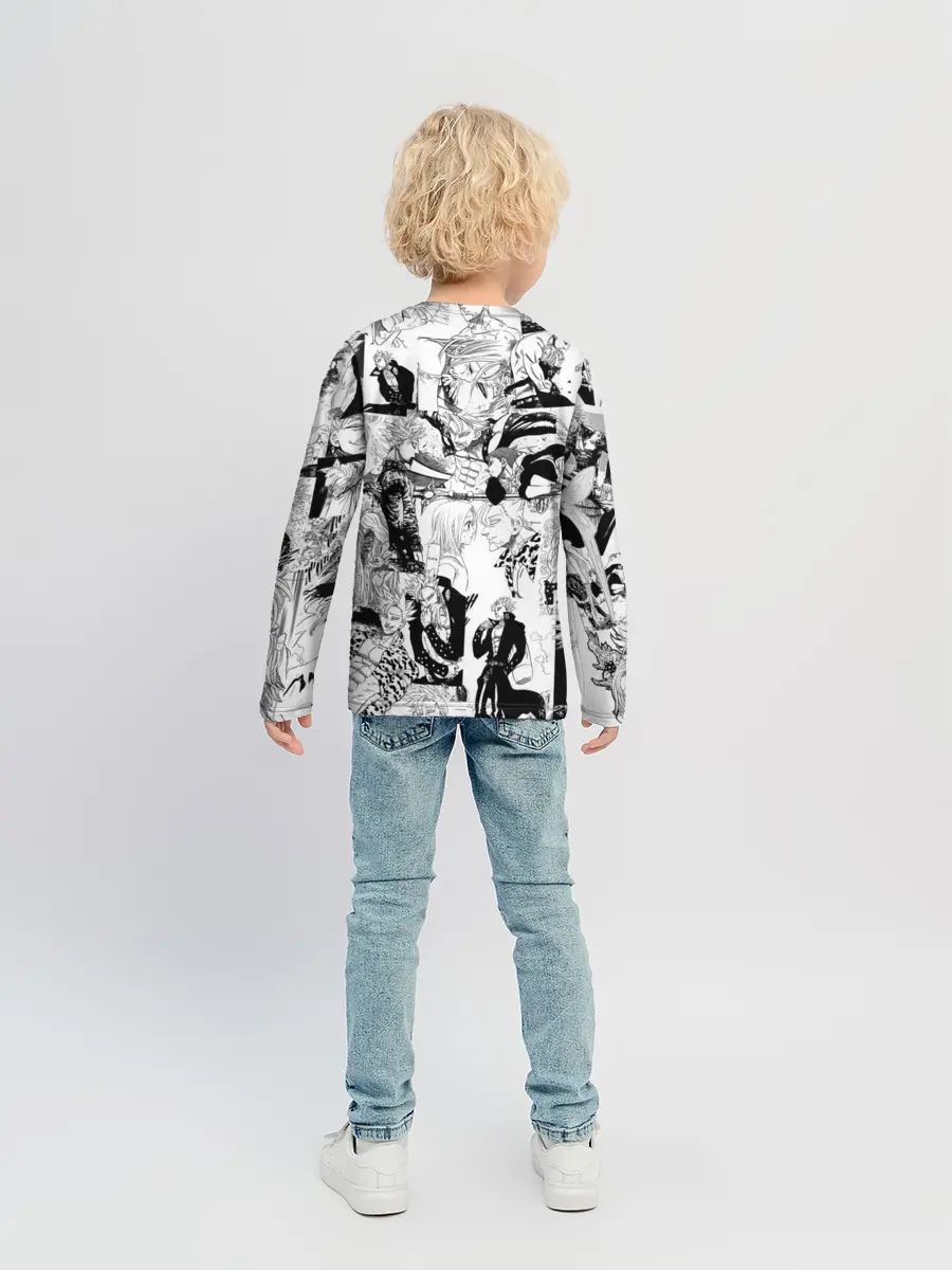 Детский лонгслив / 7 СМЕРТНЫХ ГРЕХОВ. Манга-паттерн