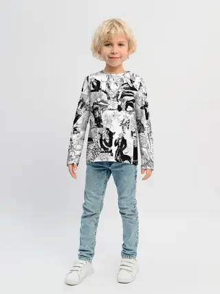 Детский лонгслив / 7 СМЕРТНЫХ ГРЕХОВ. Манга-паттерн