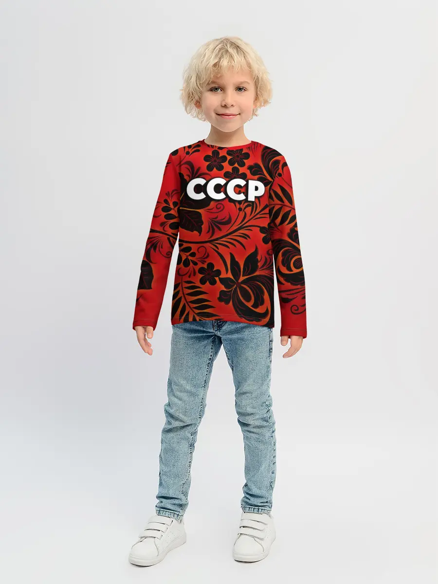 Детский лонгслив / СССР хохлома
