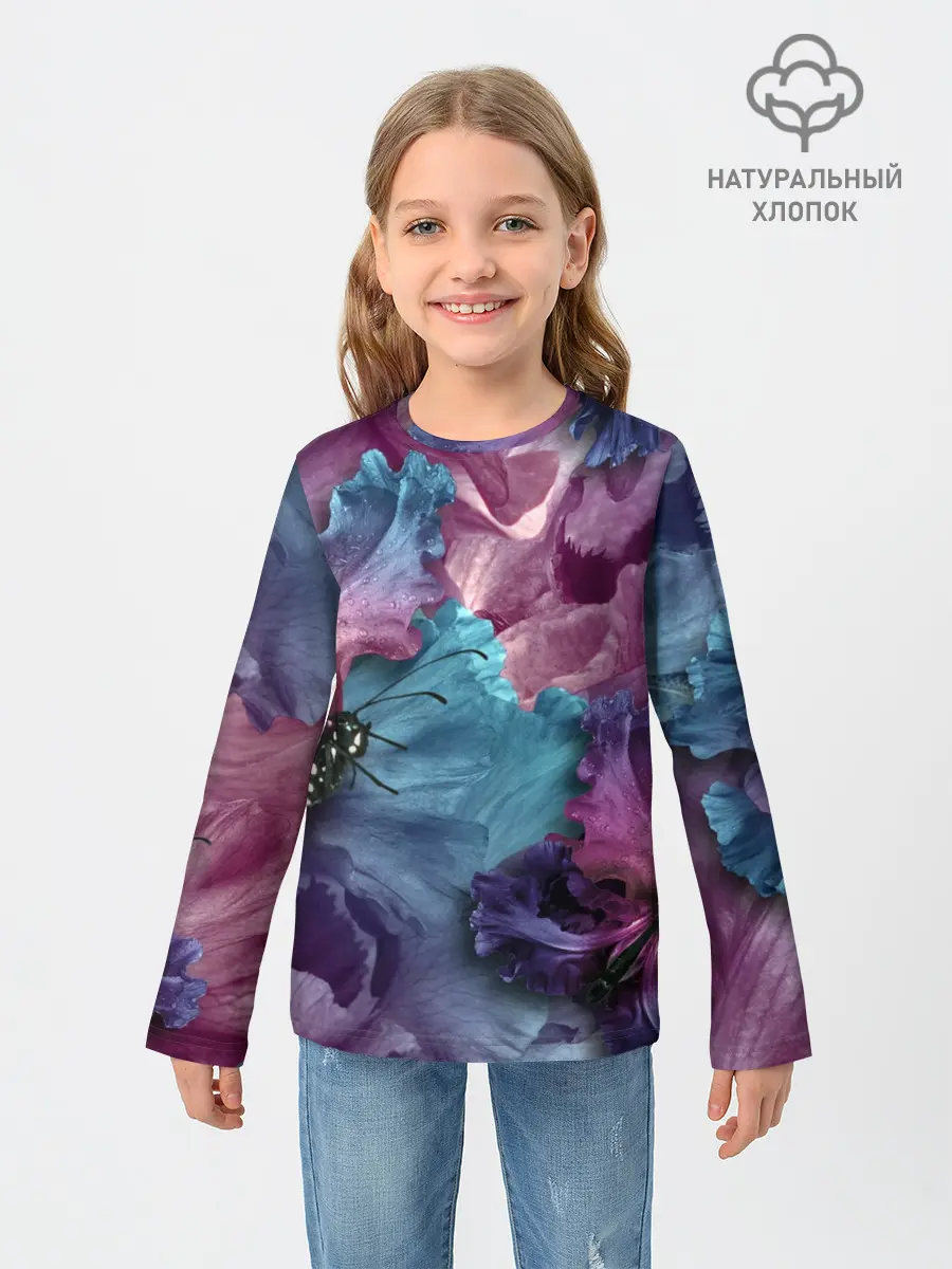 Детский лонгслив / Цветы
