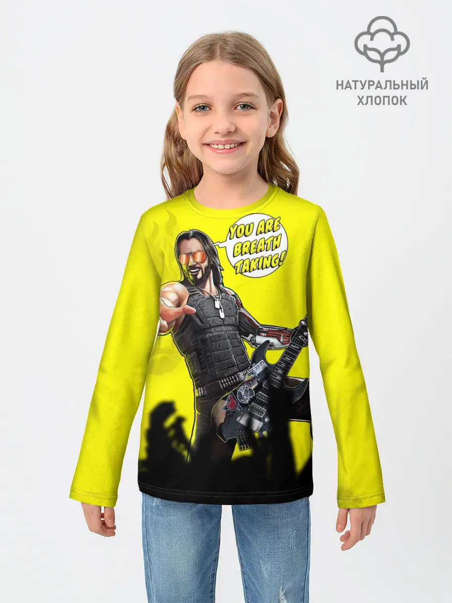 Детский лонгслив / Cyberpunk 2077 | Breathtaking