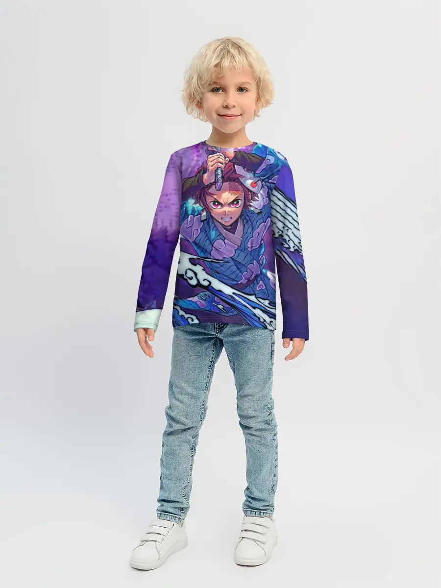 Детский лонгслив / Танджиро камадо Клинок Демонов