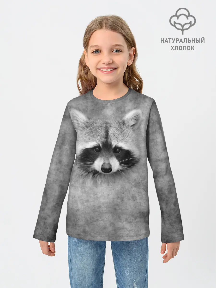 Детский лонгслив / Енот