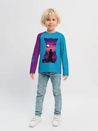 Детский лонгслив / Гинтоки кот