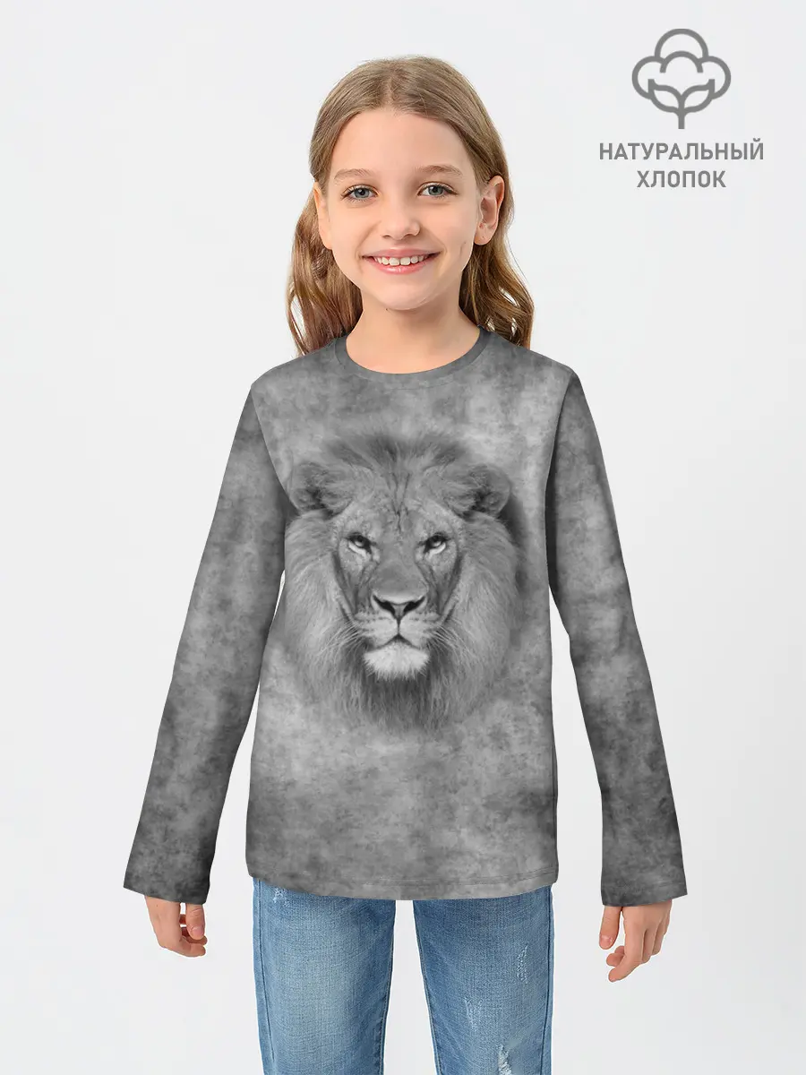 Детский лонгслив / Лев