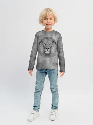 Детский лонгслив / Лев