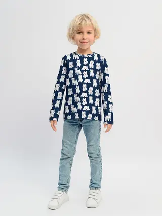 Детский лонгслив / Собаки Пушистики