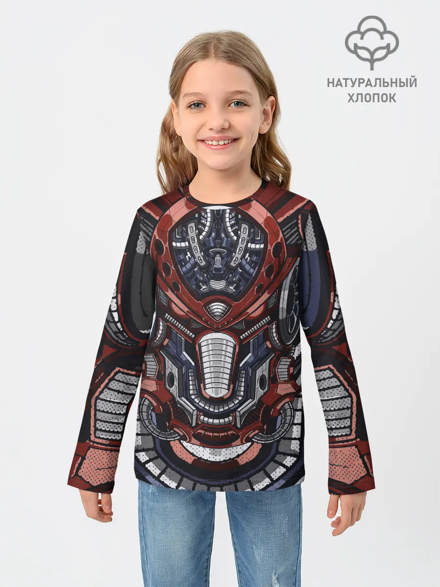 Детский лонгслив / Механический робот