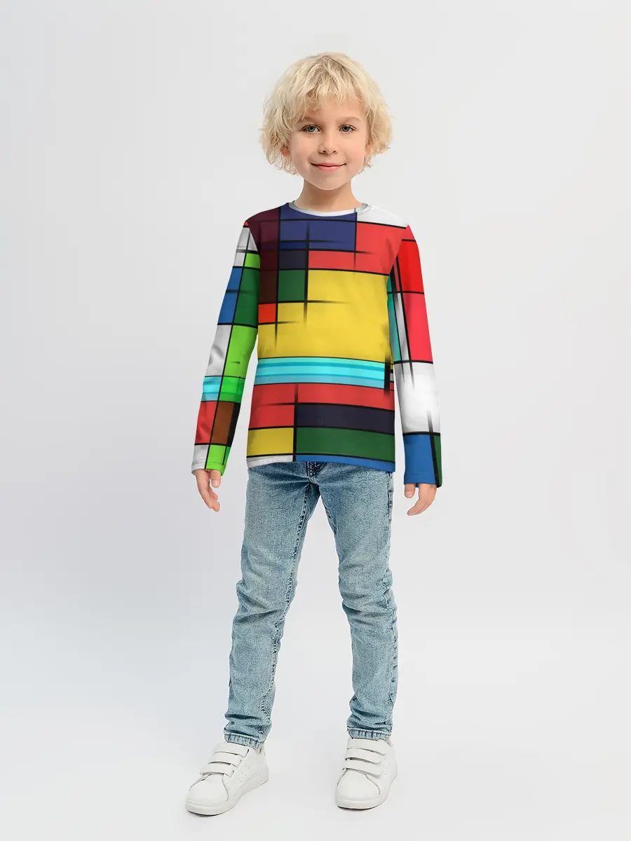 Детский лонгслив / абстрактные фигуры цвета
