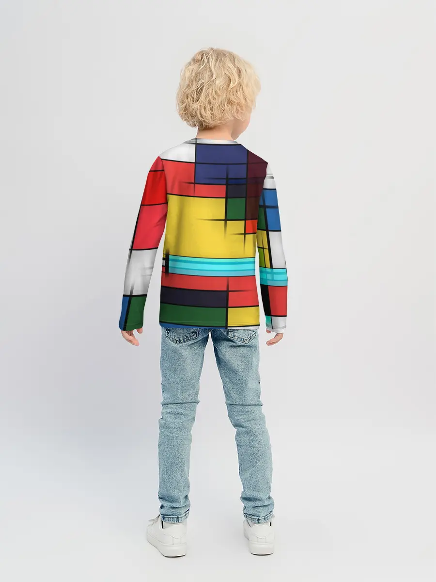 Детский лонгслив / абстрактные фигуры цвета