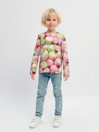 Детский лонгслив / маршмэлов зефирки нежные