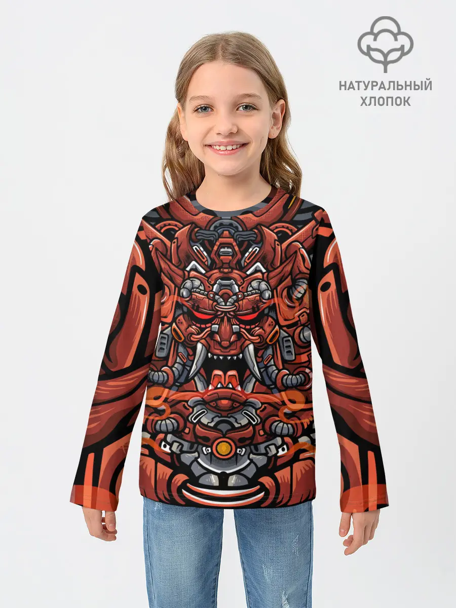 Детский лонгслив / Cyber Samurai
