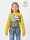 Детский лонгслив / Pop Art Cat | Wow