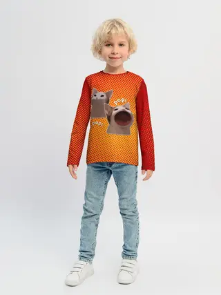 Детский лонгслив / Cat Pop