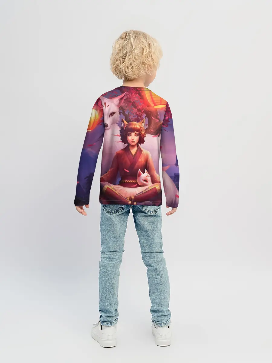 Детский лонгслив / Девушка-лиса