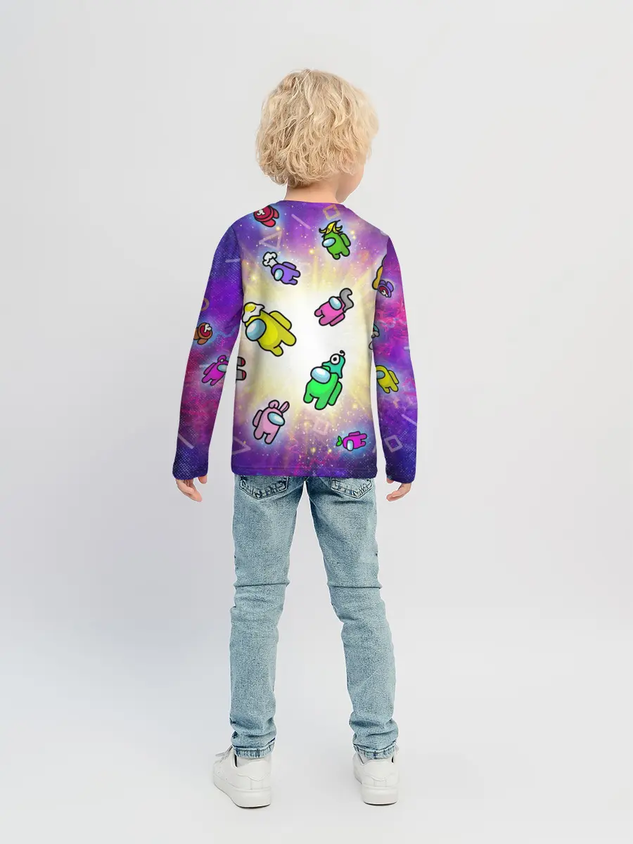 Детский лонгслив / Among us - просто космос