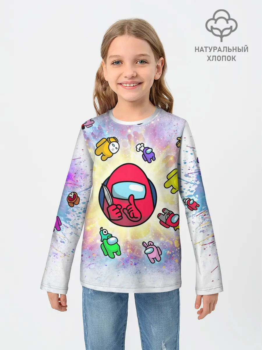 Детский лонгслив / Among us space
