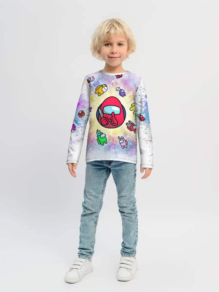 Детский лонгслив / Among us space