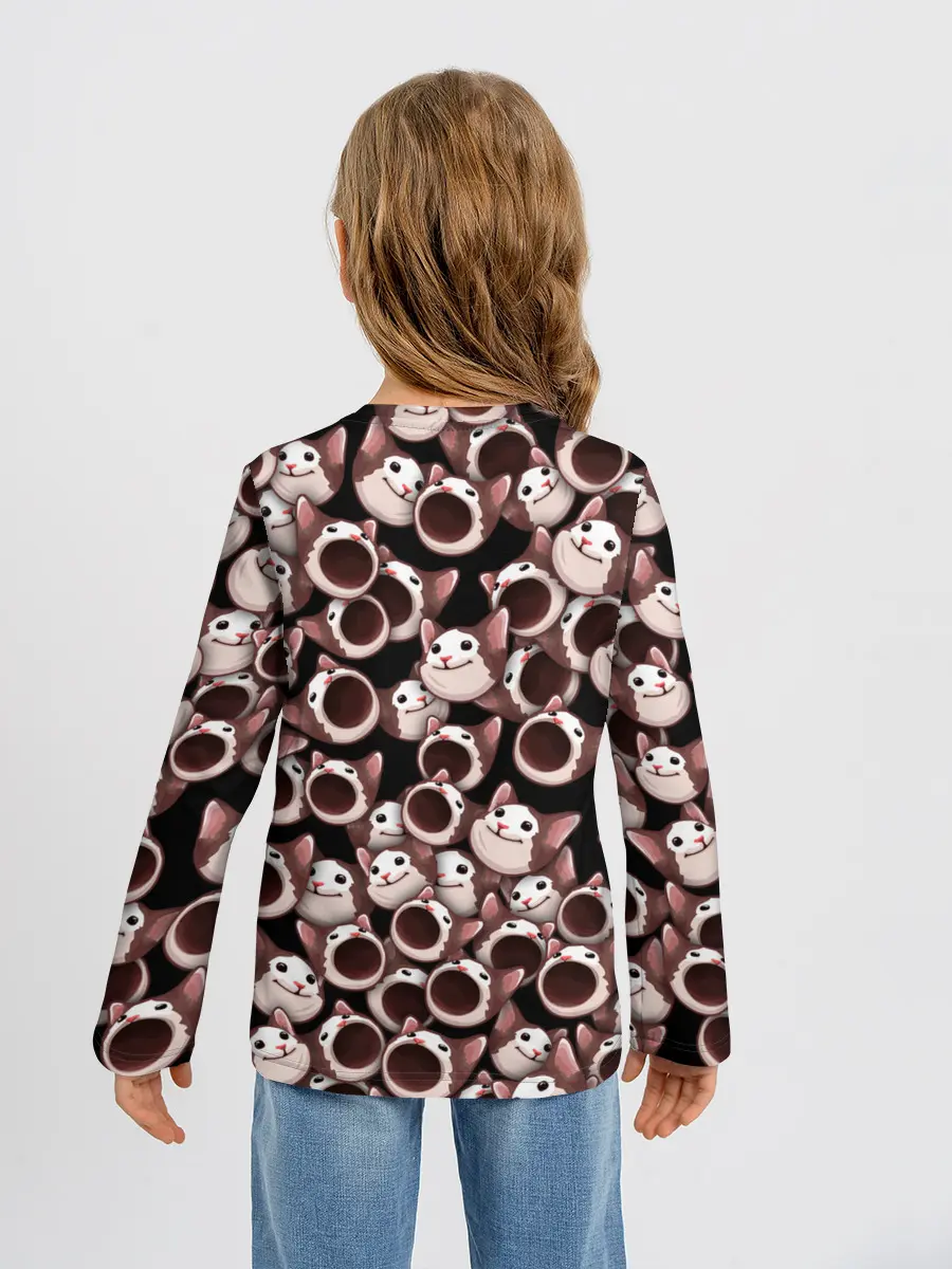 Детский лонгслив / Popping cats