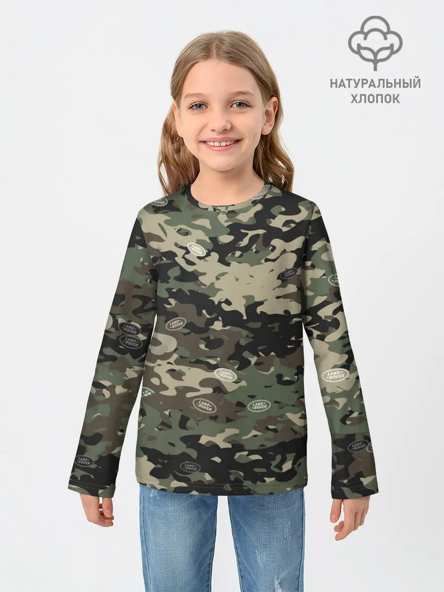 Детский лонгслив / Камуфляж Land Rover