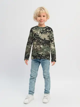 Детский лонгслив / Камуфляж Land Rover