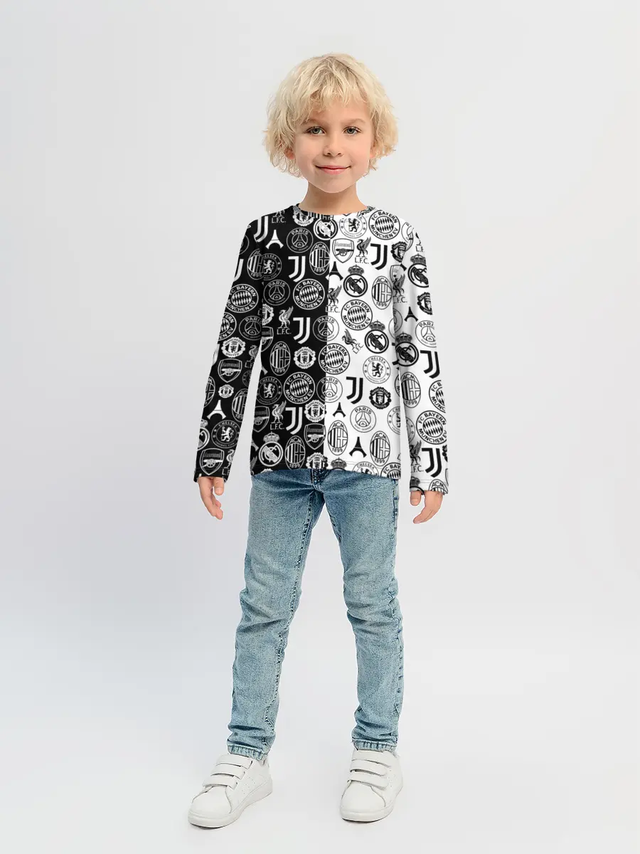 Детский лонгслив / ЛОГОТИПЫ ФУТБОЛЬНЫХ КОМАНД