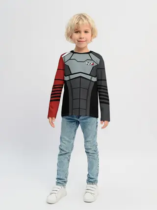 Детский лонгслив / КОСТЮМ N7 | MASS EFFECT N7 | МАСС ЭФФЕКТ Н7