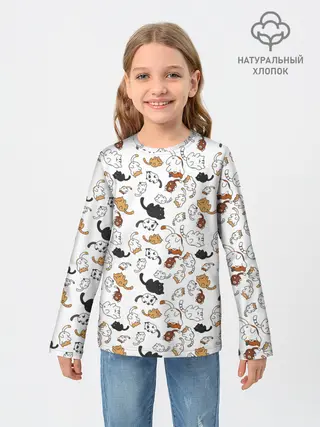 Детский лонгслив / Коты
