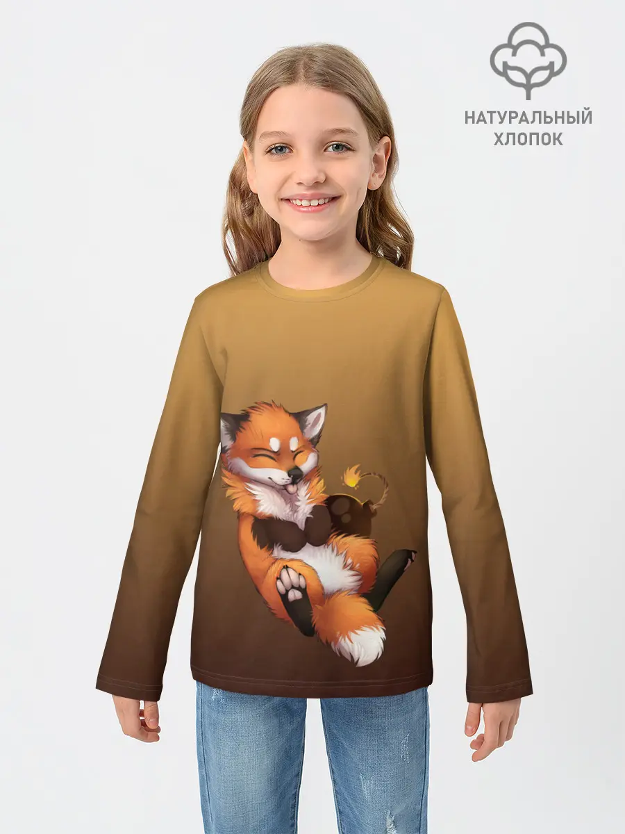 Детский лонгслив / Взрывной характер милого лиса