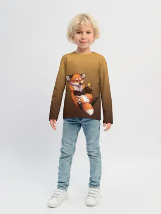 Детский лонгслив / Взрывной характер милого лиса