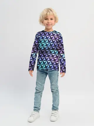 Детский лонгслив / НЕОНОВАЯ СТАЛЬ