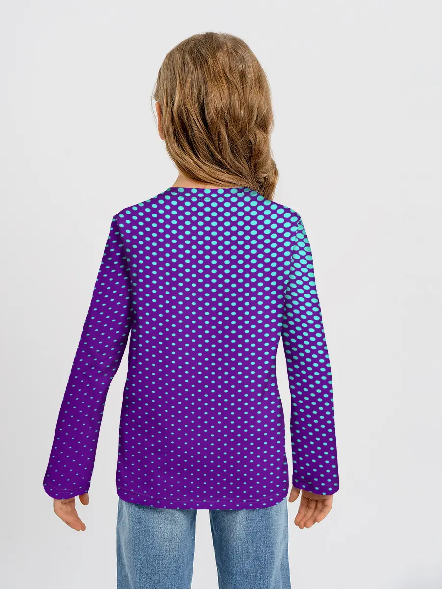 Детский лонгслив / Кот очки наушники модный