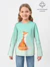 Детский лонгслив / нарисованный лисенок