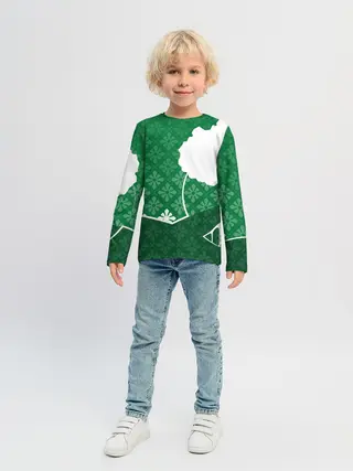 Детский лонгслив / Дерево