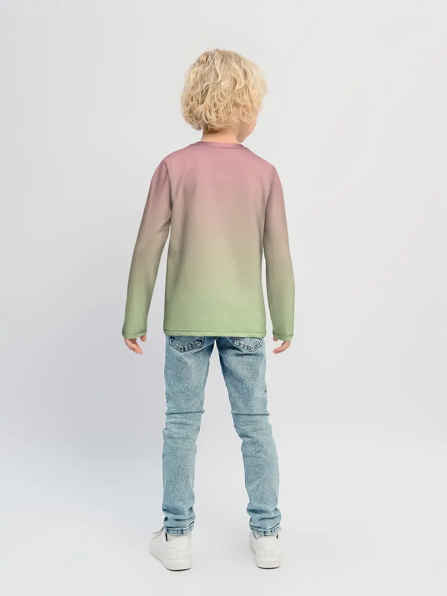 Детский лонгслив / суккулент градиент