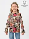 Детский лонгслив / Ленивец & Цветочки