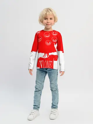 Детский лонгслив / многоголовый v love