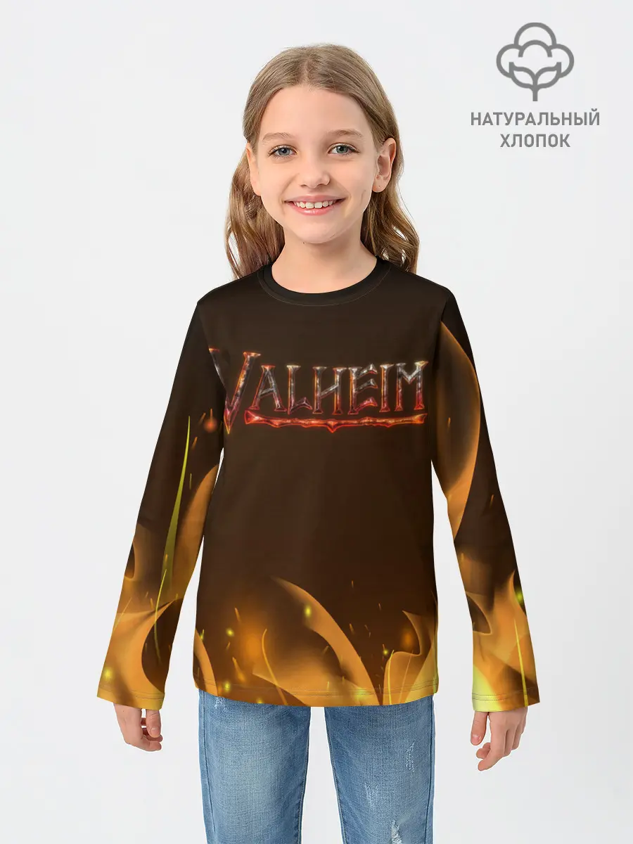 Детский лонгслив / Valheim: Вальхейм выживание.