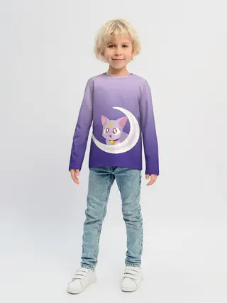 Детский лонгслив / кошка из сейлормун