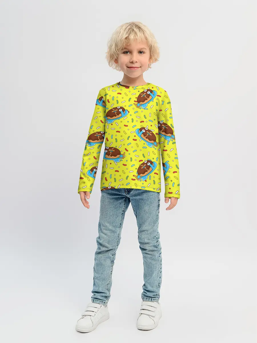Детский лонгслив / Плачущий пончик