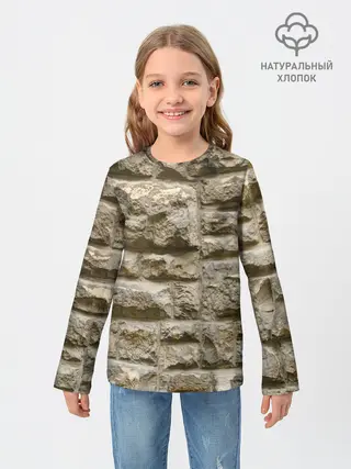 Детский лонгслив / Неровные блоки