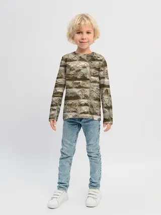 Детский лонгслив / Неровные блоки