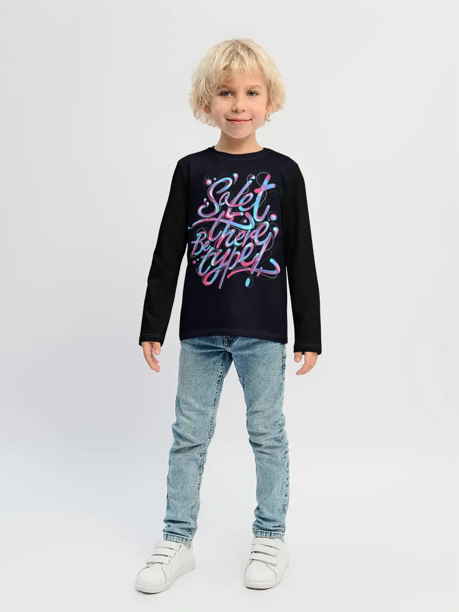 Детский лонгслив / Неон