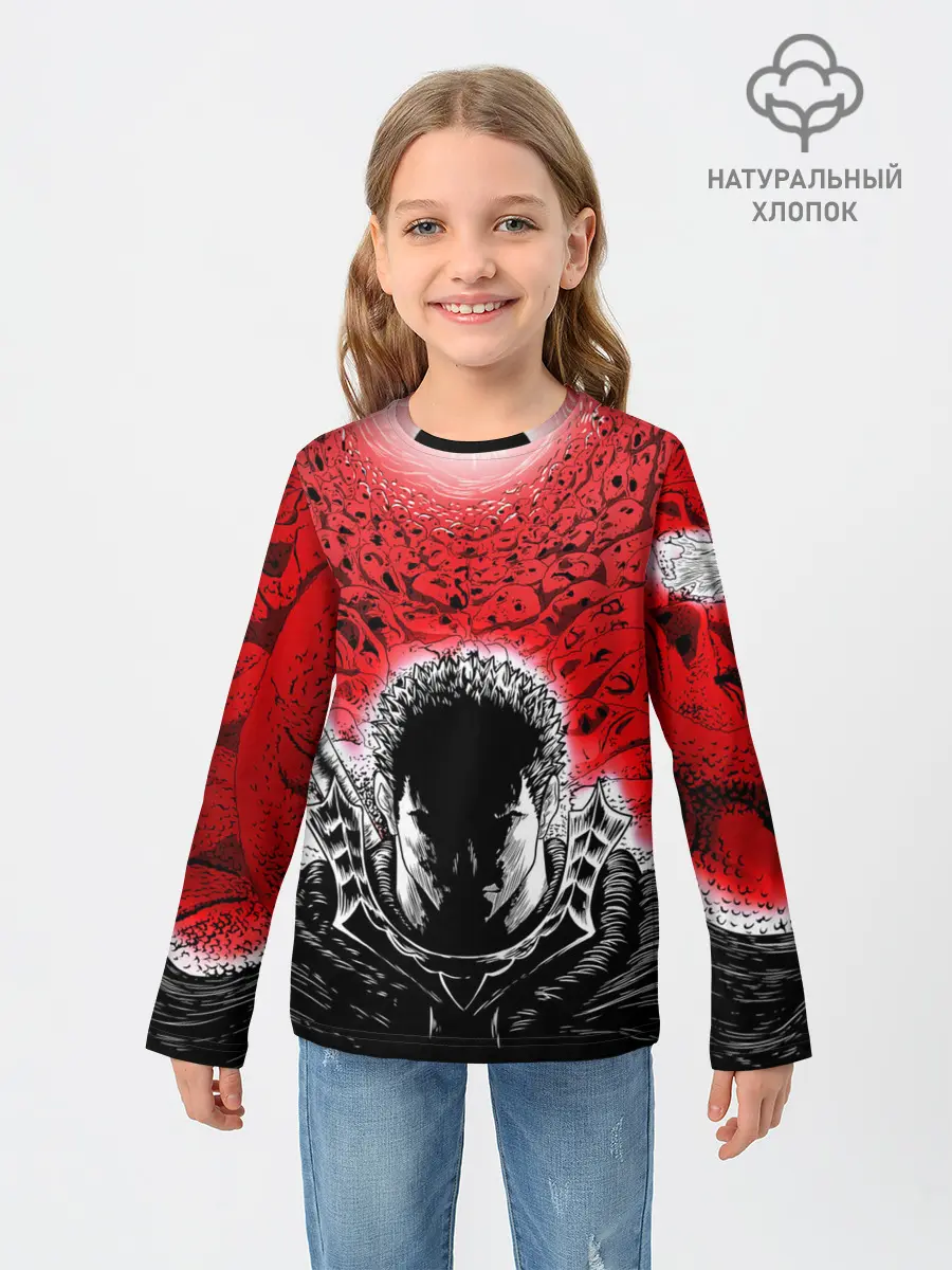 Детский лонгслив / Берсерк черное солнце