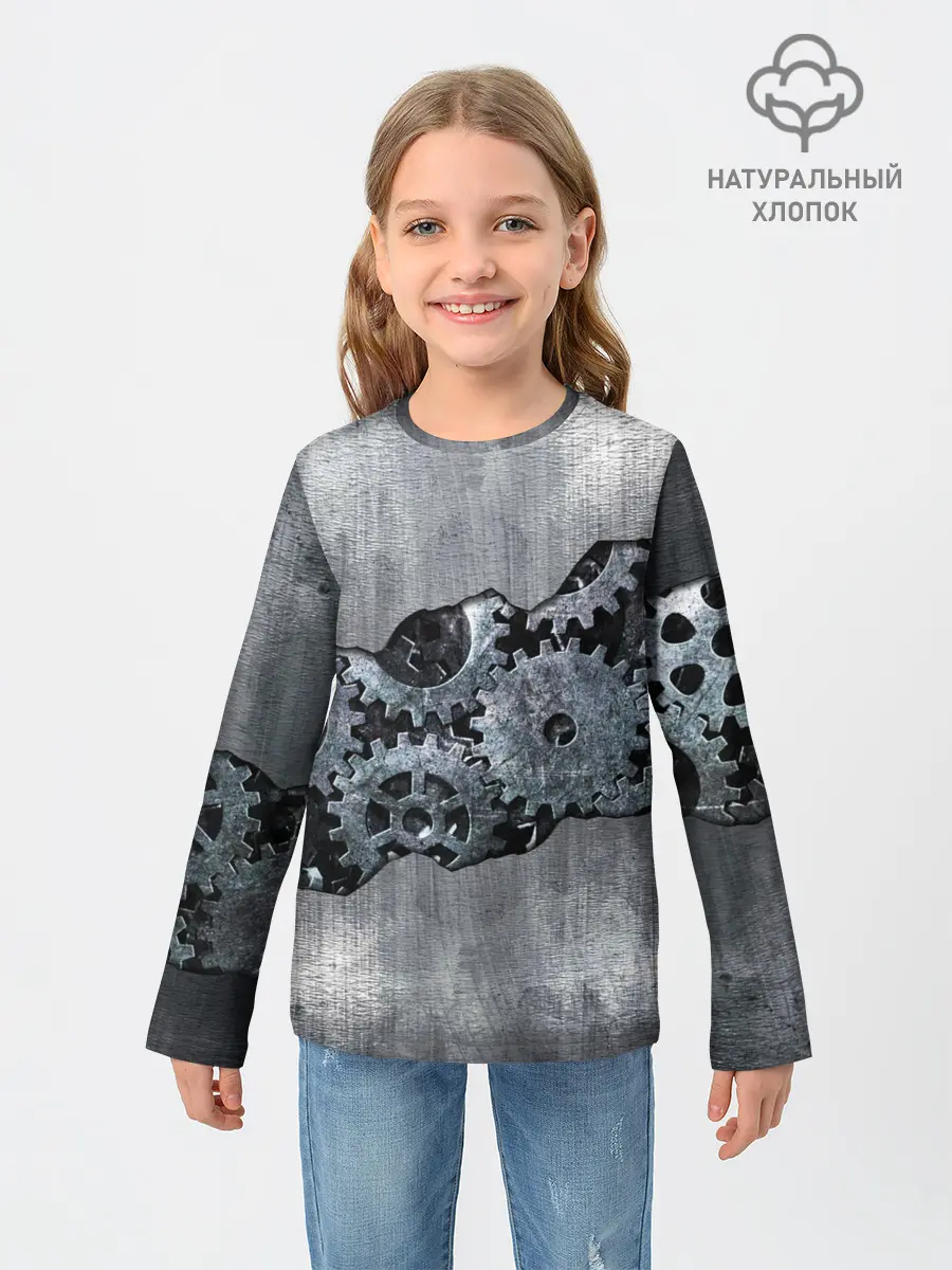 Детский лонгслив / Шестеренки