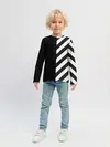 Детский лонгслив / Черно-Белые Полосы