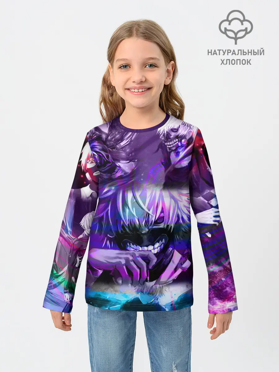 Детский лонгслив / Ретро Рейв Гуль